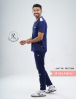 Customizable ORLIN NAVY LIMITED EDITION- MLite Fabric / V Neck / Straight Pant / 2 way Stretch(MaleFullset) MKZ161 - Image 6