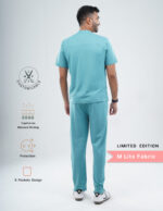 Customizable HYLORA TEAL LIMITED EDITION - MLite Fabric / V Neck / Straight Pant / 2 way Stretch(MaleFullset) MKZ169 - Image 3