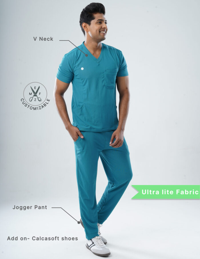 Customizable AQUABLAZE - Ultra Lite Fabric / V Neck / Jogger Pant / 2 way Stretch(MaleFullset) MKZ194 - Image 2