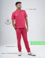 Customizable MELANGE PINK - Ultra Lite Fabric / Polo Collar / Straight Pant / 2 way Stretch(MaleFullset) MKZ215 - Image 2