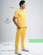 Customizable YEL LOVE - Ultra Lite Fabric / V Neck / Jogger Pant / 2 way Stretch(MaleFullset) MKZ230 - Image 2
