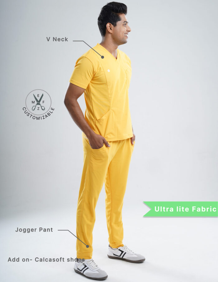 Customizable YEL LOVE - Ultra Lite Fabric / V Neck / Jogger Pant / 2 way Stretch(MaleFullset) MKZ230 - Image 2