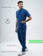 Customizable COSMIC BLUE - Ultra Lite Fabric / Mandarin Collar / Straight Pant / 2 way Stretch(MaleFullset) MKZ187 - Image 2