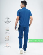 Customizable COSMIC BLUE - Ultra Lite Fabric / Polo Collar / Straight Pant / 2 way Stretch(MaleFullset) MKZ191 - Image 3