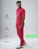 Customizable MELANGE PINK - Ultra Lite Fabric / Mandarin Collar / Jogger Pant / 2 way Stretch(MaleFullset) MKZ210 - Image 3