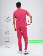 Customizable MELANGE PINK - Ultra Lite Fabric / Polo Collar / Jogger Pant / 2 way Stretch(MaleFullset) MKZ214 - Image 3