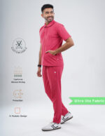 Customizable MELANGE PINK - Ultra Lite Fabric / Polo Collar / Straight Pant / 2 way Stretch(MaleFullset) MKZ215 - Image 3
