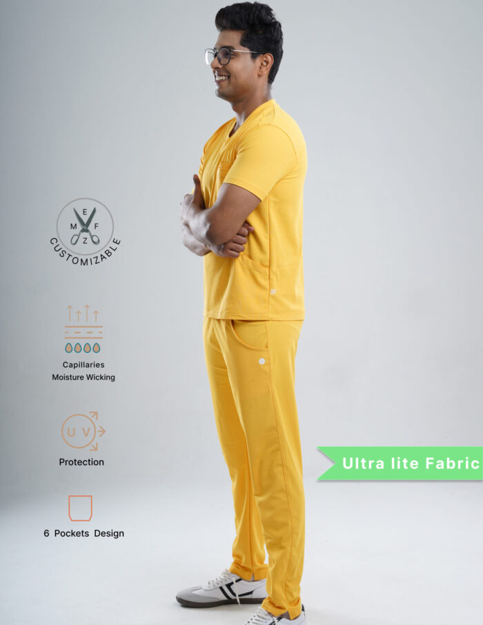 Customizable YEL LOVE - MLite Fabric / V Neck / Straight Pant / 2 way Stretch(MaleFullset) MKZ231 - Image 3