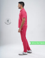 Customizable MELANGE PINK - Ultra Lite Fabric / Polo Collar / Straight Pant / 2 way Stretch(MaleFullset) MKZ215 - Image 6