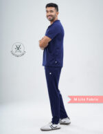 Quick Delivery | CHENNAI | Customizable ORLIN NAVY - MLite Fabric / V Neck / Straight Pant / 2 way Stretch(MaleFullset) MKZ298 - Image 3