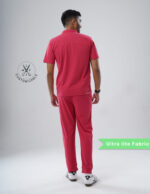Customizable MELANGE PINK - Ultra Lite Fabric / Mandarin Collar / Jogger Pant / 2 way Stretch(MaleFullset) MKZ210 - Image 4