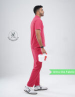 Customizable MELANGE PINK - Ultra Lite Fabric / Polo Collar / Jogger Pant / 2 way Stretch(MaleFullset) MKZ214 - Image 4