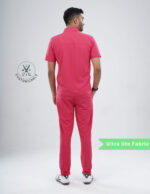 Customizable MELANGE PINK - Ultra Lite Fabric / Polo Collar / Straight Pant / 2 way Stretch(MaleFullset) MKZ215 - Image 4