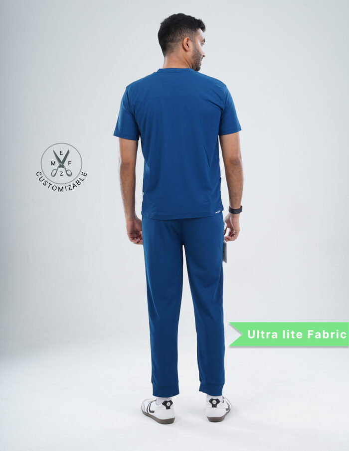 Customizable COSMIC BLUE - Ultra Lite Fabric / V Neck / Jogger Pant / 2 way Stretch(MaleFullset) MKZ182 - Image 5