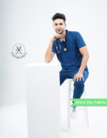 Customizable COSMIC BLUE - Ultra Lite Fabric / Polo Collar / Straight Pant / 2 way Stretch(MaleFullset) MKZ191 - Image 4