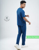 Customizable COSMIC BLUE - MLite Fabric / V Neck / Straight Pant / 2 way Stretch(MaleFullset) MKZ183 - Image 4