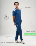 Customizable COSMIC BLUE LIMITED EDITION - Ultra Lite Fabric / Polo Collar / Straight Pant / 2 way Stretch(MaleFullset) MKZ193 - Image 2