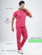 Customizable MELANGE PINK LIMITED EDITION - Ultra Lite Fabric / Polo Collar / Jogger Pant / 2 way Stretch(MaleFullset) MKZ216 - Image 2