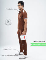 Customizable MOCHA BROWN LIMITED EDITION - Ultra Lite Fabric / Polo Collar / Jogger Pant / 2 way Stretch(MaleFullset) MKZ228 - Image 2