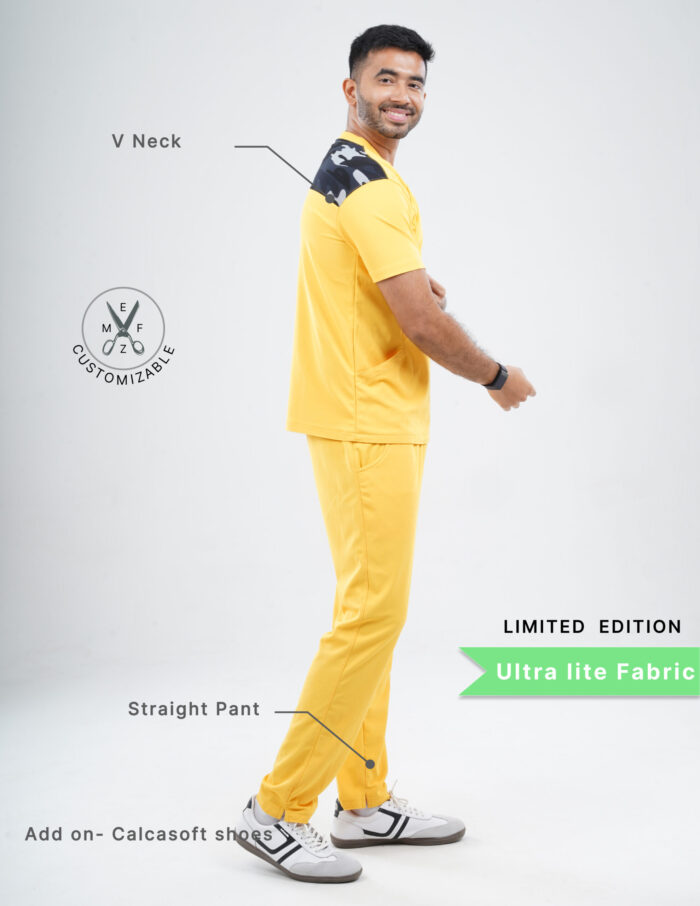 Customizable YEL LOVE CAMOUFLAGE EDITION - MLite Fabric / V Neck / Straight Pant / 2 way Stretch(MaleFullset) MKZ255 - Image 3