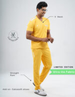 Customizable YEL LOVE LIMITED EDITION - MLite Fabric / V Neck / Straight Pant / 2 way Stretch(MaleFullset) MKZ233 - Image 2