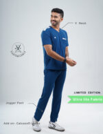 Customizable COSMIC BLUE LIMITED EDITION - Ultra Lite Fabric / V Neck / Jogger Pant / 2 way Stretch(MaleFullset) MKZ184 - Image 2