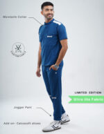 Customizable COSMIC BLUE LIMITED EDITION - Ultra Lite Fabric / Mandarin Collar / Jogger Pant / 2 way Stretch(MaleFullset) MKZ188 - Image 2