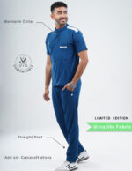 Customizable COSMIC BLUE LIMITED EDITION - Ultra Lite Fabric / Mandarin Collar / Straight Pant / 2 way Stretch(MaleFullset) MKZ189 - Image 2