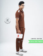 Customizable MOCHA BROWN LIMITED EDITION - Ultra Lite Fabric / Polo Collar / Jogger Pant / 2 way Stretch(MaleFullset) MKZ228 - Image 5