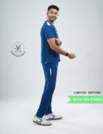 Customizable COSMIC BLUE LIMITED EDITION - MLite Fabric / V Neck / Straight Pant / 2 way Stretch(MaleFullset) MKZ185 - Image 5