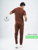 Customizable MOCHA BROWN LIMITED EDITION - Ultra Lite Fabric / V Neck / Jogger Pant / 2 way Stretch(MaleFullset) MKZ220 - Image 4
