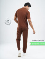 Customizable MOCHA BROWN LIMITED EDITION - Ultra Lite Fabric / Mandarin Collar / Jogger Pant / 2 way Stretch(MaleFullset) MKZ224 - Image 4