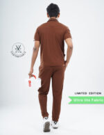 Customizable MOCHA BROWN LIMITED EDITION - Ultra Lite Fabric / Polo Collar / Jogger Pant / 2 way Stretch(MaleFullset) MKZ228 - Image 4