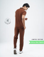 Customizable MOCHA BROWN LIMITED EDITION - Ultra Lite Fabric / Polo Collar / Straight Pant / 2 way Stretch(MaleFullset) MKZ229 - Image 4