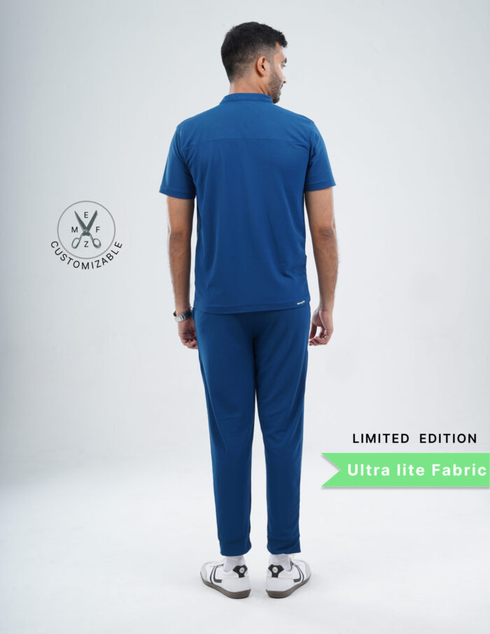 Customizable COSMIC BLUE LIMITED EDITION - Ultra Lite Fabric / Mandarin Collar / Jogger Pant / 2 way Stretch(MaleFullset) MKZ188 - Image 4