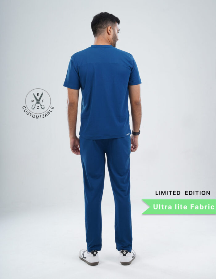 Customizable COSMIC BLUE LIMITED EDITION - MLite Fabric / V Neck / Straight Pant / 2 way Stretch(MaleFullset) MKZ185 - Image 4