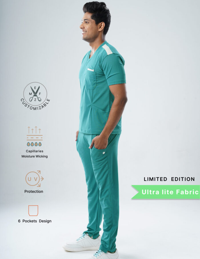 Customizable AQUABLAZE LIMITED EDITION - MLite Fabric / V Neck / Straight Pant / 2 way Stretch(MaleFullset) MKZ197 - Image 3