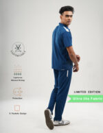 Customizable COSMIC BLUE LIMITED EDITION - Ultra Lite Fabric / Polo Collar / Straight Pant / 2 way Stretch(MaleFullset) MKZ193 - Image 3
