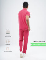 Customizable MELANGE PINK LIMITED EDITION - Ultra Lite Fabric / Polo Collar / Straight Pant / 2 way Stretch(MaleFullset) MKZ217 - Image 3
