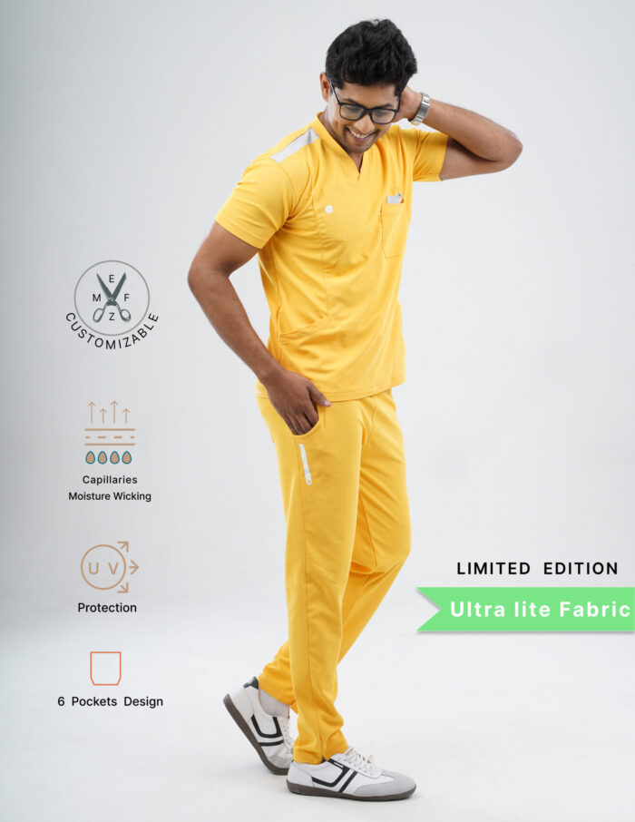Customizable YEL LOVE LIMITED EDITION - MLite Fabric / V Neck / Straight Pant / 2 way Stretch(MaleFullset) MKZ233 - Image 3