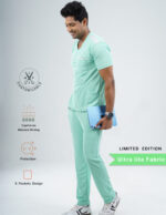 Customizable FROSTED MINT LIMITED EDITION - MLite Fabric / V Neck / Straight Pant / 2 way Stretch(MaleFullset) MKZ245 - Image 3
