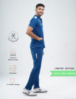 Customizable COSMIC BLUE LIMITED EDITION - Ultra Lite Fabric / Mandarin Collar / Straight Pant / 2 way Stretch(MaleFullset) MKZ189 - Image 3