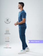 Customizable PRUSSIAN BLUE - PRO Fabric / V Neck / Jogger Pant / 4 way Stretch(MaleFullset) MKZ127 - Image 6
