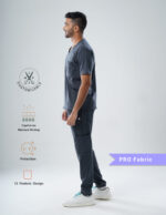 Customizable ANCHOR GREY - PRO Fabric / V Neck / Jogger Pant / 4 way Stretch(MaleFullset) MKZ133 - Image 3