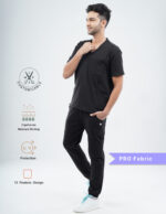Customizable VANTA BLACK - PRO Fabric / V Neck / Jogger Pant / 4 way Stretch(MaleFullset) MKZ136 - Image 3