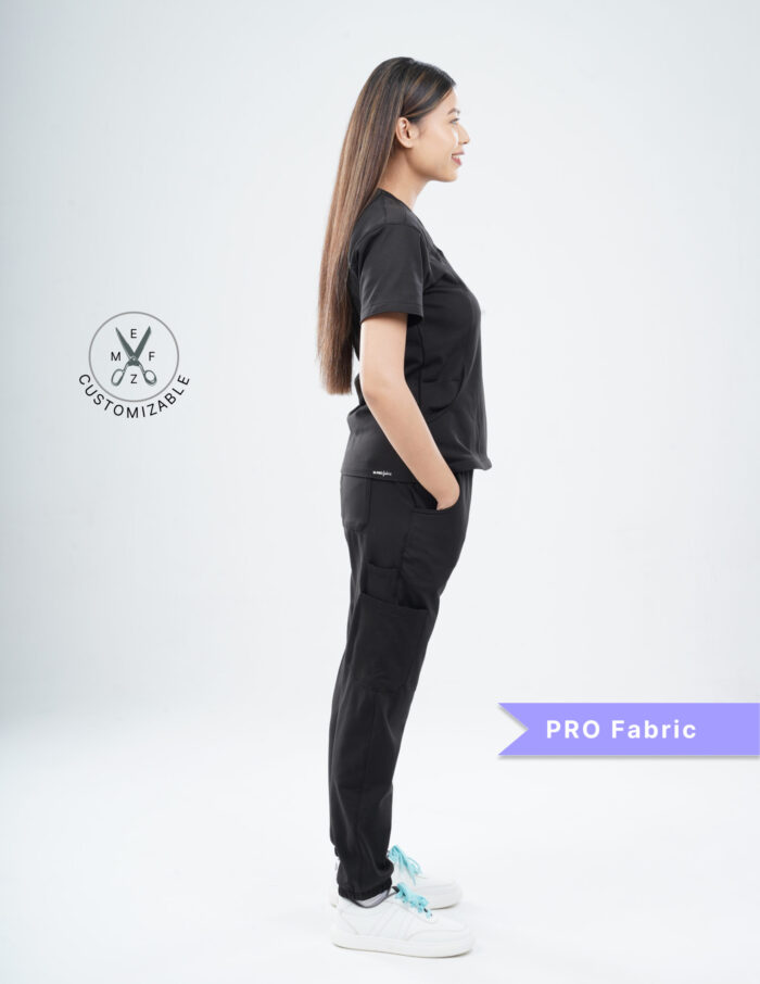 Customizable VANTA BLACK - PRO Fabric / V Neck / Jogger Pant / 4 way Stretch(FemaleFullset) MKZ9 - Image 4