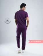 Customizable MERLOT WINE - MLite Fabric / V Neck / Straight Pant / 2 way Stretch(MaleFullset) MKZ143 - Image 4