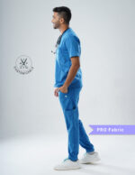 Customizable DODGER BLUE - PRO Fabric / V Neck / Jogger Pant / 4 way Stretch(MaleFullset) MKZ130 - Image 5