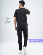 Customizable VANTA BLACK - PRO Fabric / V Neck / Jogger Pant / 4 way Stretch(MaleFullset) MKZ136 - Image 4