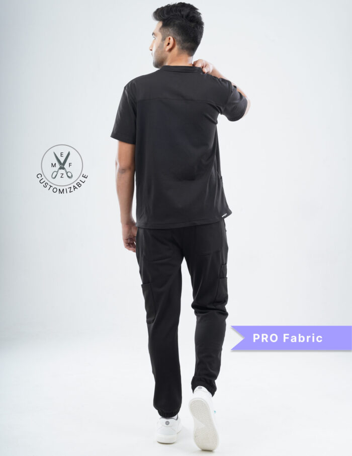 Customizable VANTA BLACK - PRO Fabric / V Neck / Jogger Pant / 4 way Stretch(MaleFullset) MKZ136 - Image 4